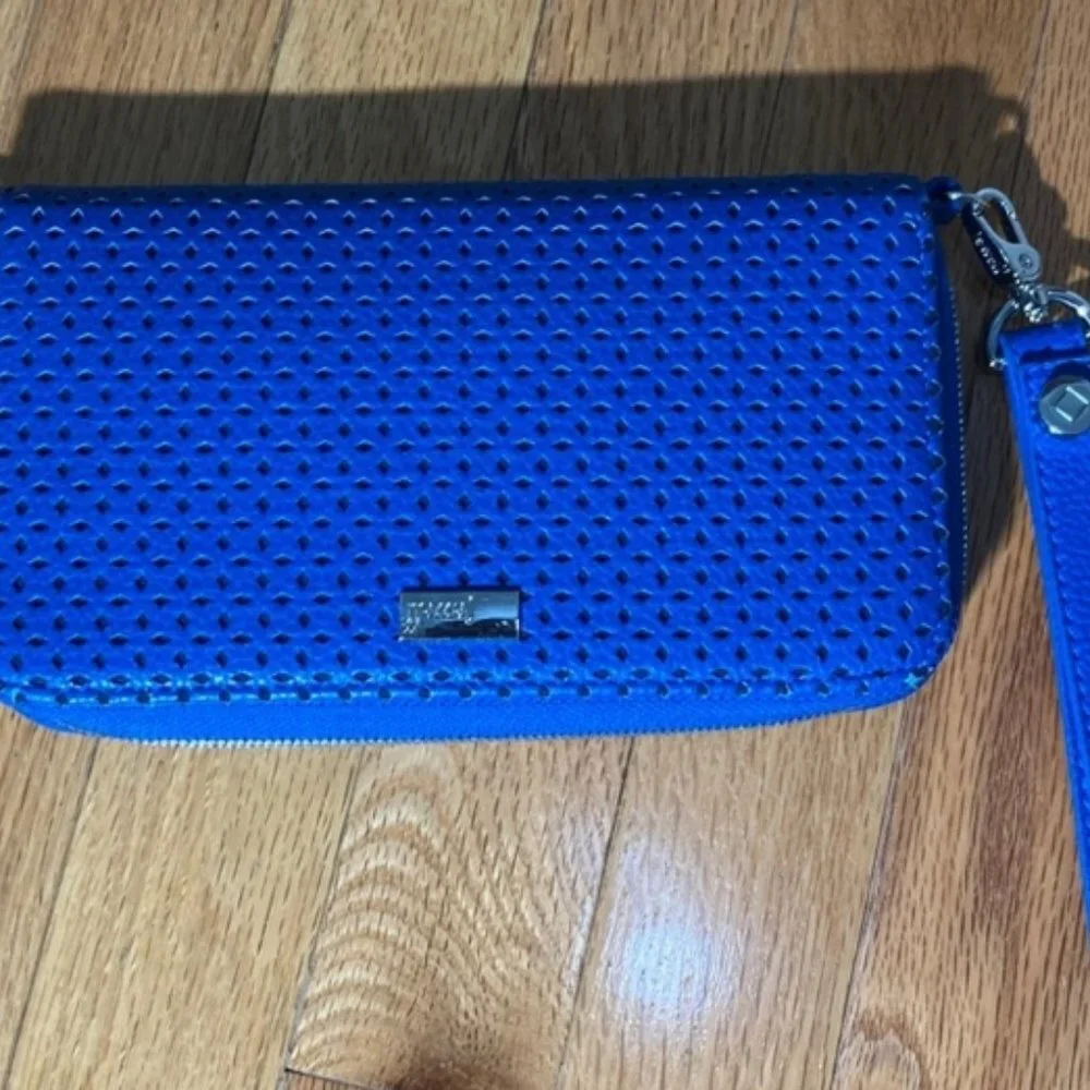 Jewell Royal Blue Zippered Long Wallet Excellent Used Condition - Picture 6 of 6